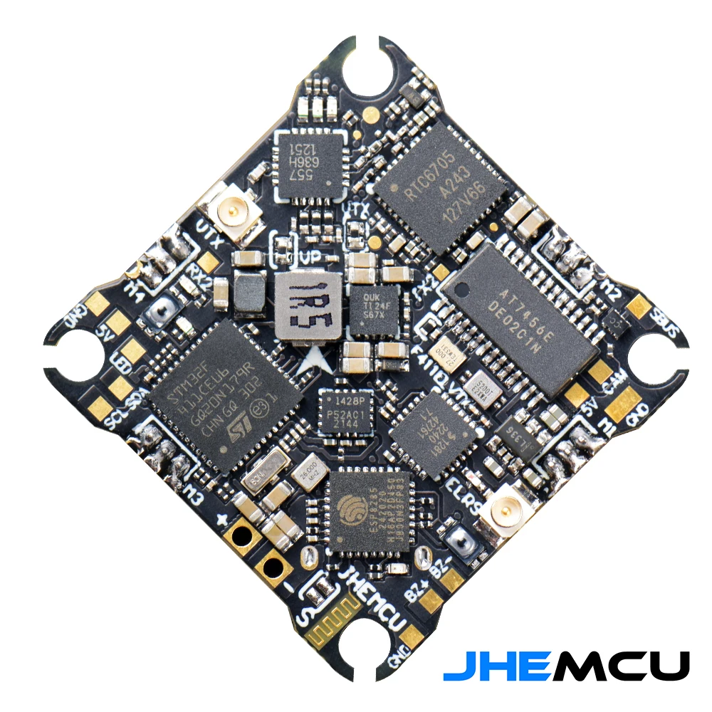 

JHEMCU F411ELVTX F411 Flight Controller BLHELIS 12A 4in1 ESC 5.8G 400mW VTX ELRS 2.4G RX AIO 25.5X25.5mm 1-2S for FPV Drones