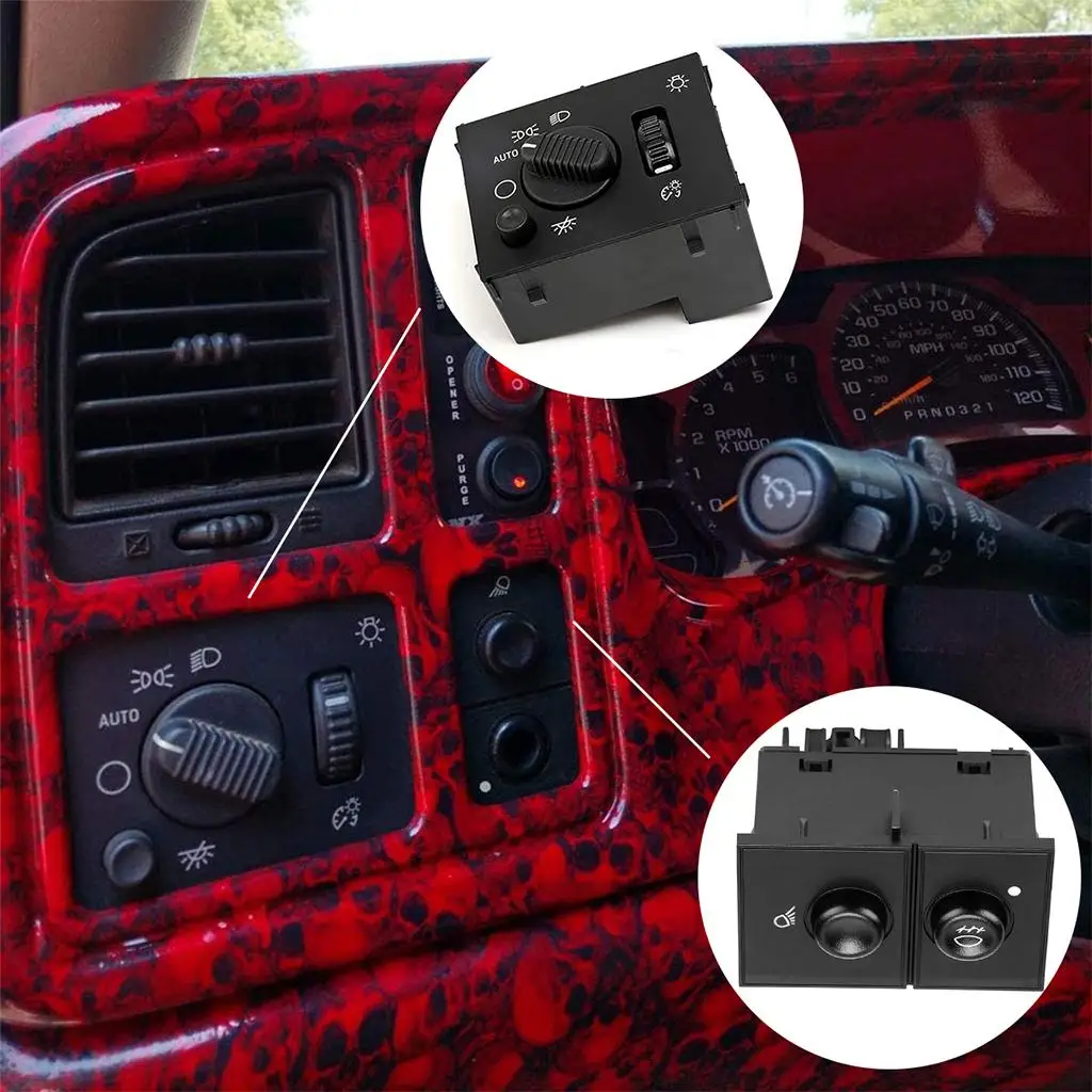 

Переключатель головного света, диммер фары, переключатель, зеленый светодиодный светильник льник для Chevy Silverado Suburban 2003-2007 19381535