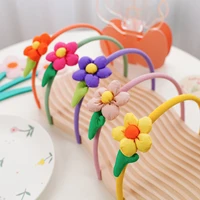 new korean sweet flower bezel hairbands headbands for women girls kids children hoop for party decorate hair bands accessories
