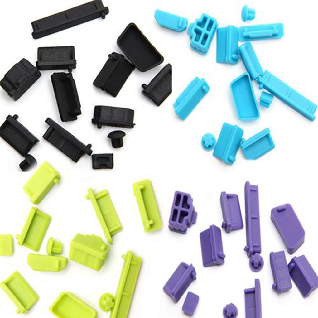 

Упаковка из 13 силиконовых заглушек для ноутбука, разноцветные эластичные разноцветные чехлы для USB-портов, пылезащитные Чехлы, черный 1
