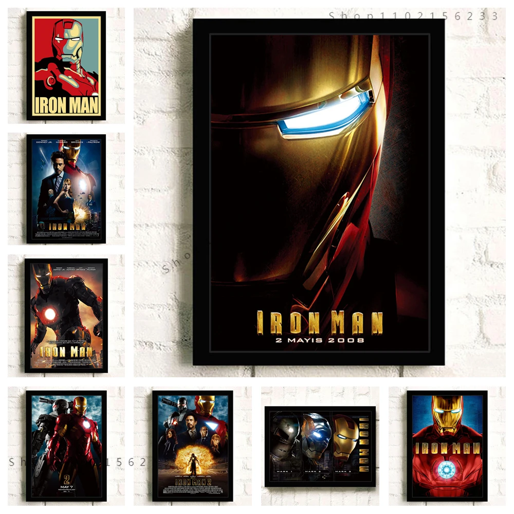 

Постер из фильма «Железный человек» Disney, настенная Картина на холсте с изображением супергероев Marvel, украшение для детской комнаты, спальни, домашний декор