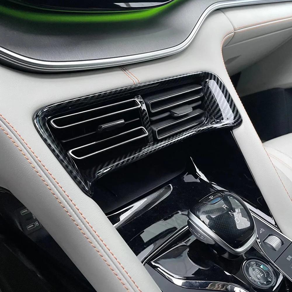 Углеродное волокно накладка на приборную панель кондиционера молдинги для BYD Song