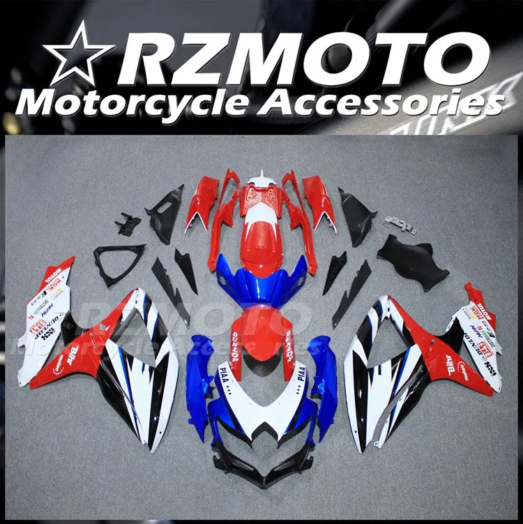 

Новый комплект обтекателей из АБС-пластика подходит для Suzuki GSX-R 600 750 K8 08 09 10 2008 2009 2010 комплект обтекателей красного и синего цвета