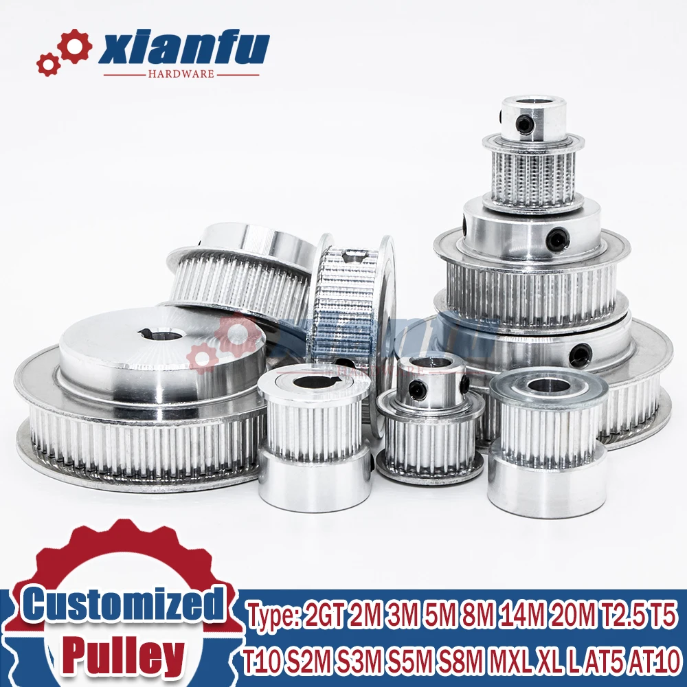 

Синхронный шкив синхронного колеса для профессиональной настройки 2GT 2M 3M 5M 8M 14M 20M T2.5 T5 T10 S2M S3M S5M S8M MXL XL L AT5 AT10