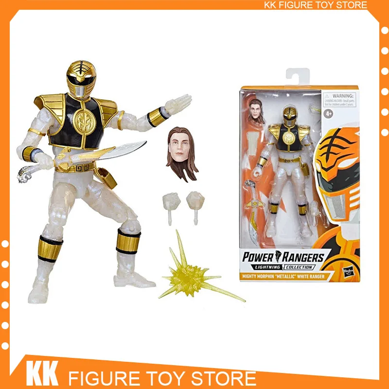 

Power Rangers Anime Figure Lightning Collection White Ranger Action Figure Collectible Model Dolls Toys For Kids Gifts 15cm
