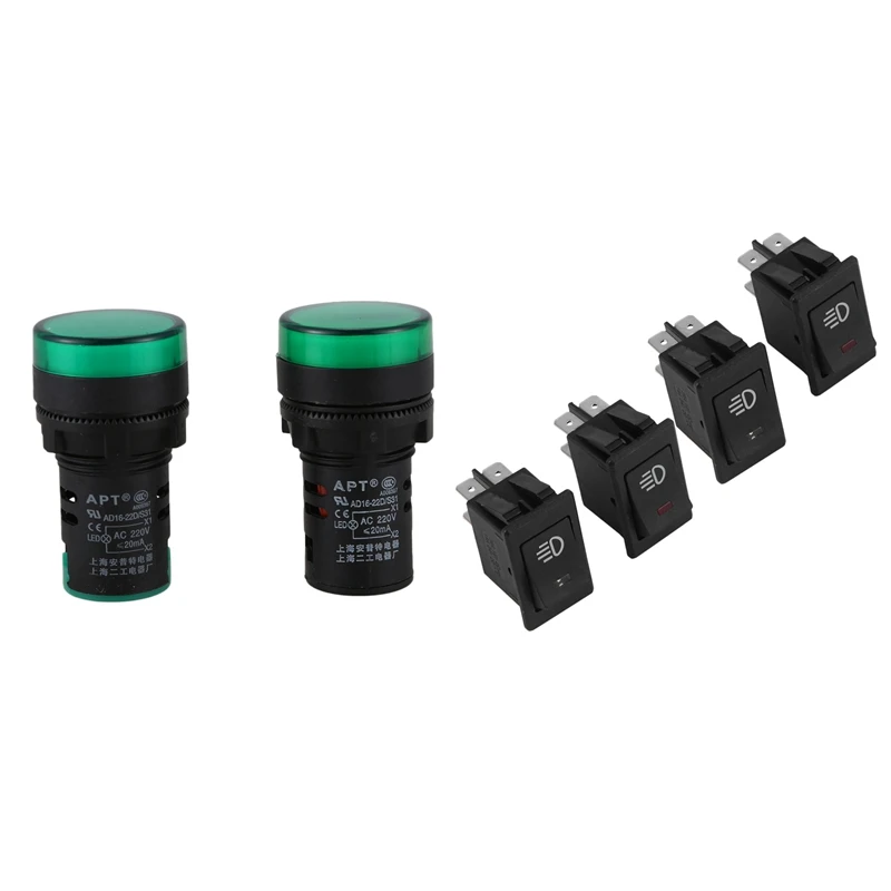 

2 шт., зеленый светодиодный индикатор питания, 220 В переменного тока, 4 шт., 12 В, 35 А