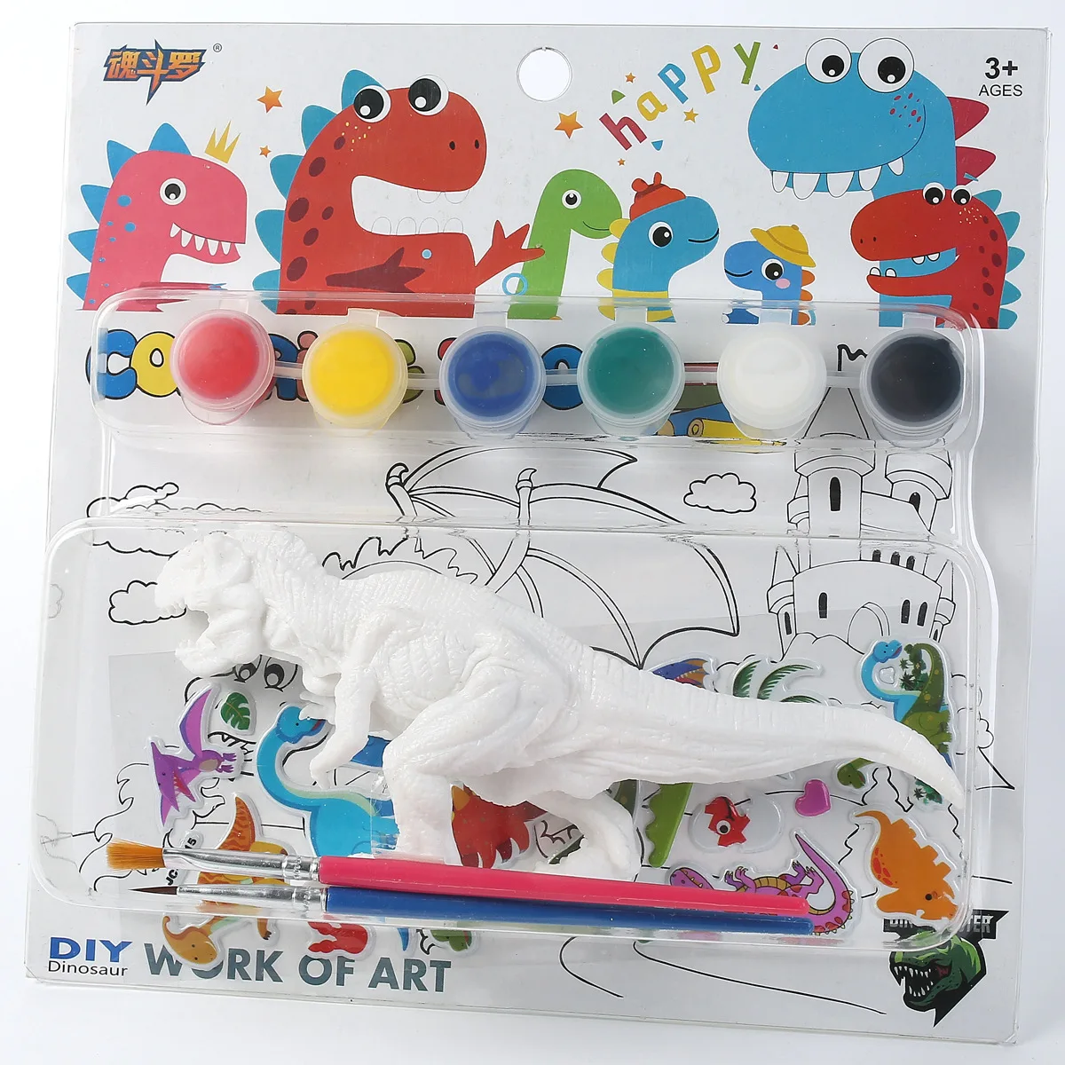 

Новинка Diy раскраска динозавр граффити картина детские виниловые игрушки ручной работы раскрашенные динозавры виниловые обучающие игрушк...