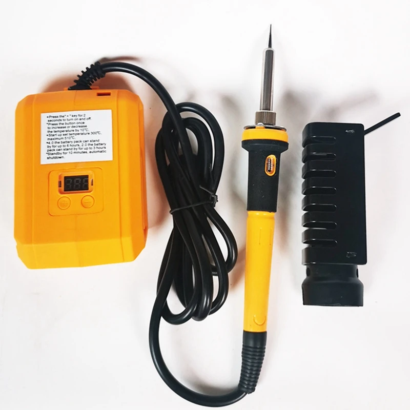 Цифровой электрический паяльник 60 Вт для батареи Dewalt 18 В/20 В 300-510 ℃ Электрический