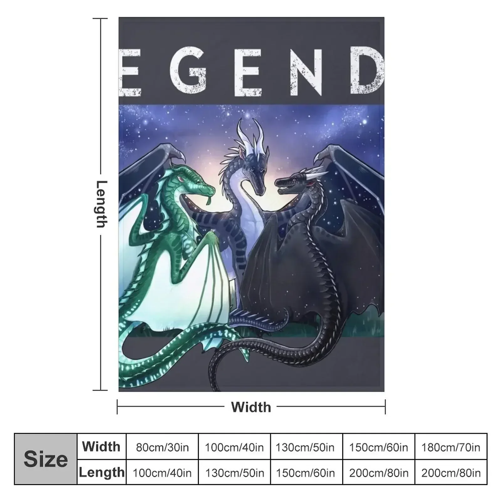 Wings of Fire - Legends Fathom Darkstalker Clearsight Плед Туристические мягкие одеяла