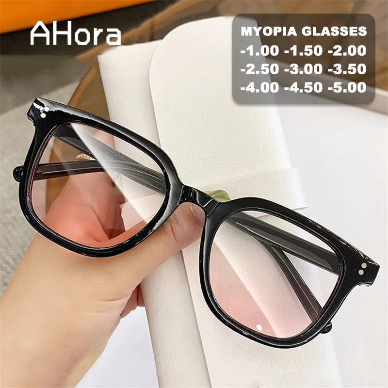 

Ahora Oversized Rimless Finished Myopia Glasses Women Optical Frame 2022 Luxury Vintage Spectacle Eyeglasses Frames With Diopter