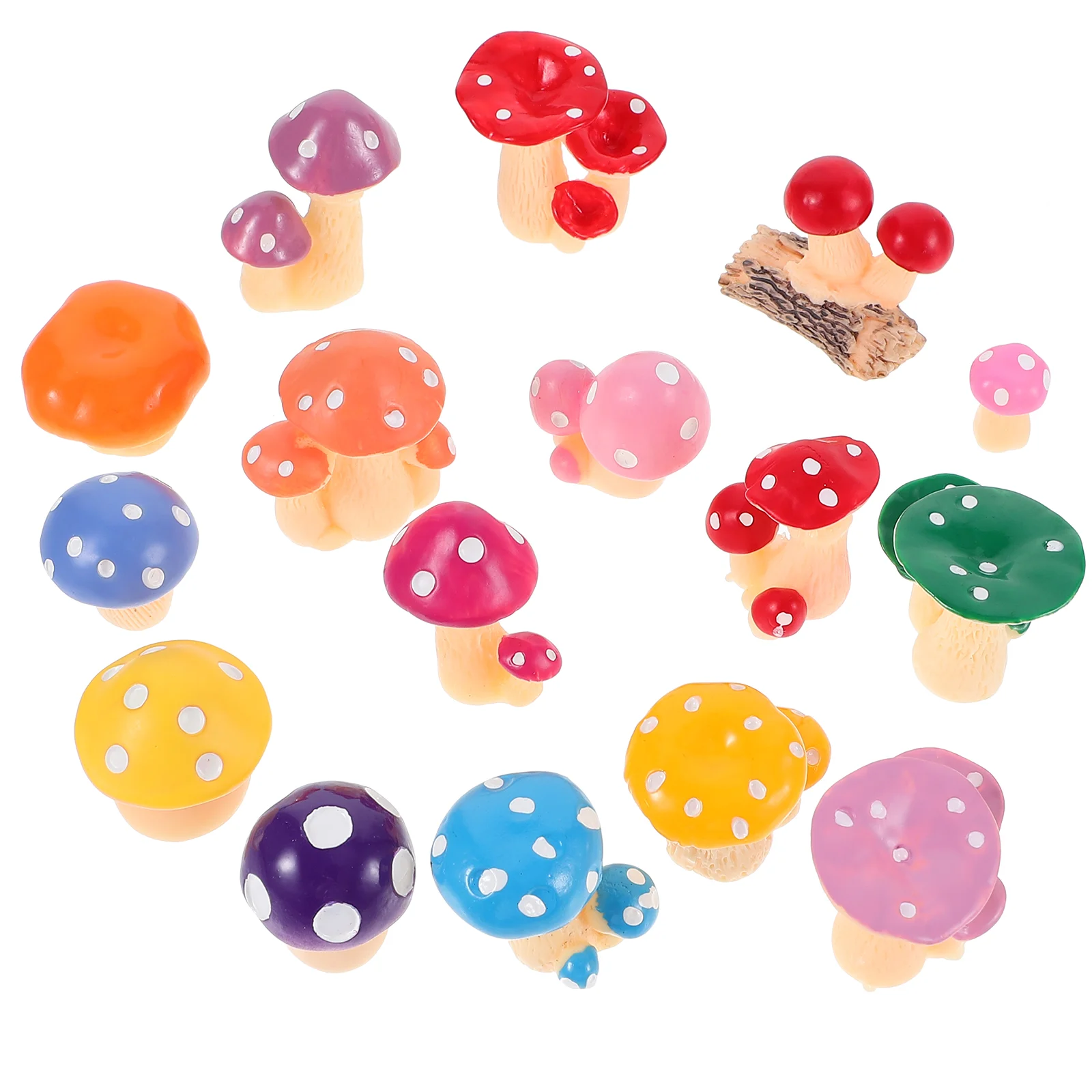 

32 Pcs Mini Figurines Cake Decorations Garden Mushroom Statue Mushrooms Small Bonsai Tiny