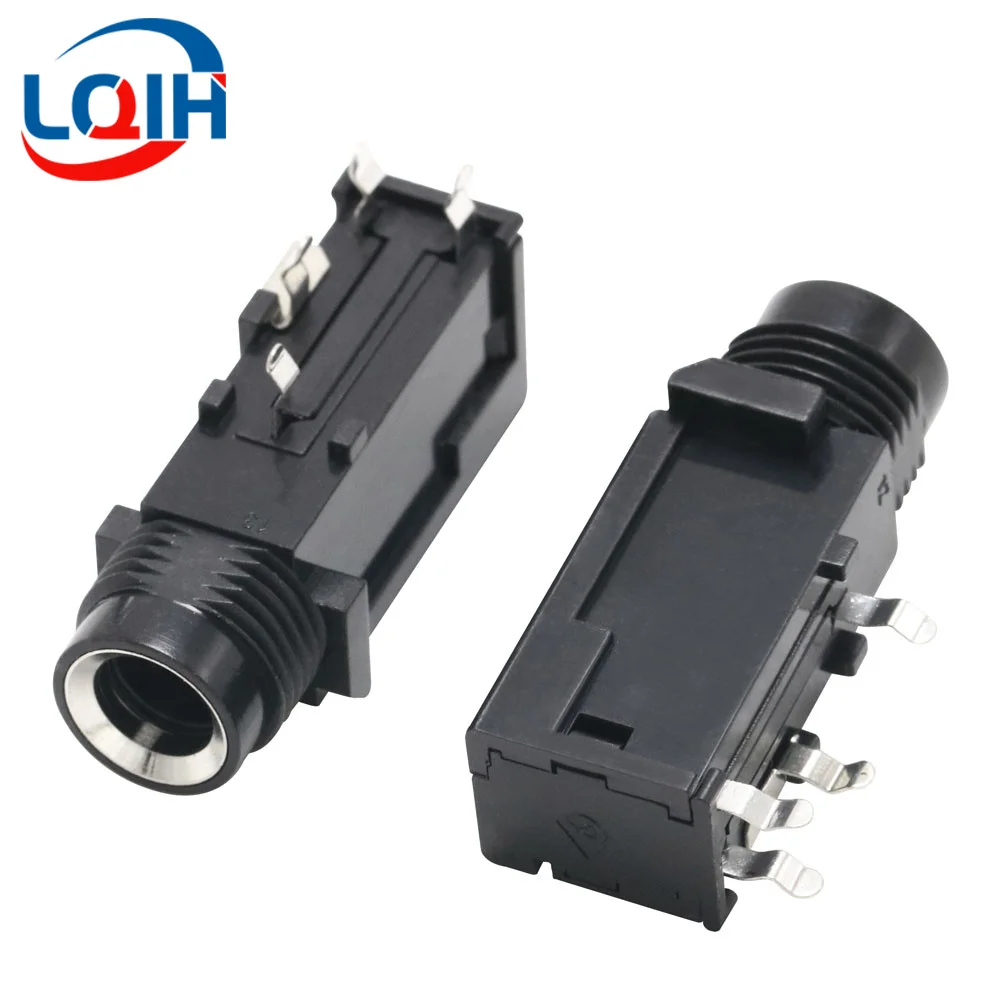 5 шт. DIY 6 35 мм разъем 4P стерео двухканальный гнездо для микрофона Аудио прямой