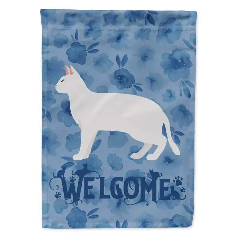 

Treasures CK4964CHF Russian White Black 2 Cat Welcome Flag Canvas House Size, Large, multicolor