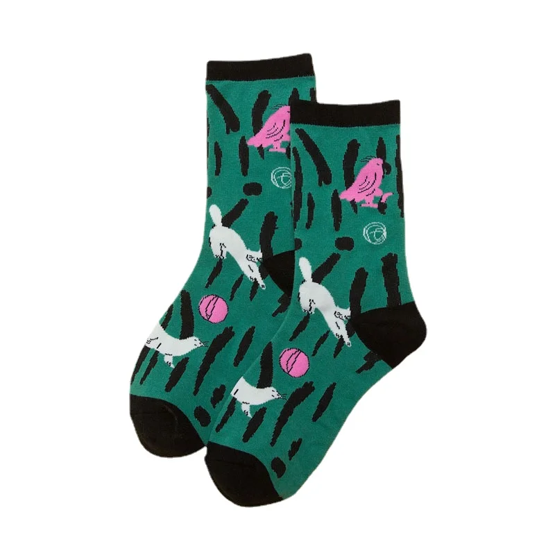 European American new fashion sports socks Unisex Socks Print Middle Tube women socks men socks boy socks girl sock novelty sock