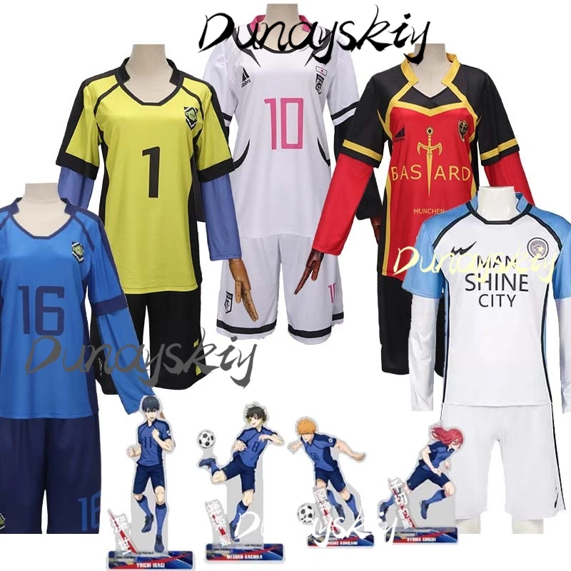 Аниме BLUE Косплей LOCK Костюм Футбольная команда Униформа Isagi Yoichi Bachira Meguru Mikage Reo Nagi