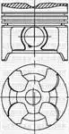 

31-04694-000 for PISTON + segment STD. (OM604.9, OM605.9, OM606.9, 87mm, 26 pin) W202 9300 W124.