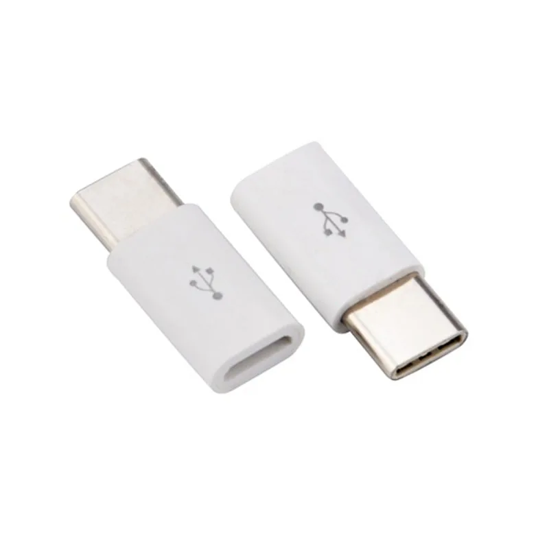 500Pcs Micro USB To USB C Adapter Microusb Connector for Xiaomi Huawei Samsung Galaxy Adapter USB Type C Mobile Phone Adapter