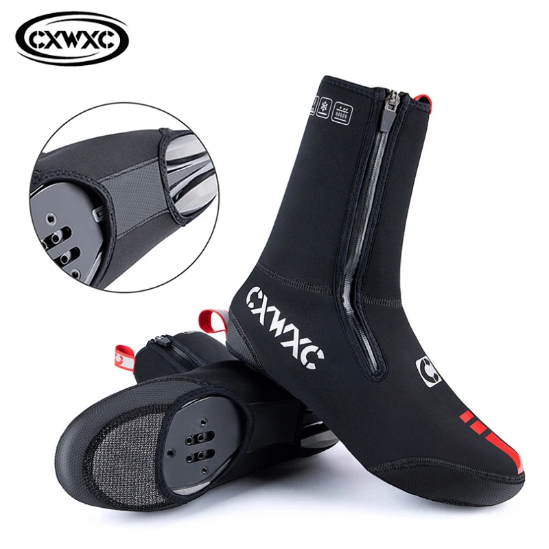 

CXWXC Waterproof Cycling Shoes Cover Neoprene Thermal Spring Winter Bicycle Overshoes Boot Cover Road Bike Cycle Footwear