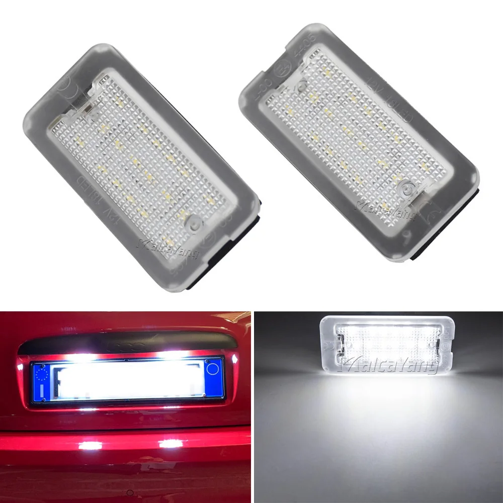 

2x For Fiat 500 Abarth 500C 2007-2016 2017 2018 2019 2020 Error Free Canbus White Led Number License Plate Lights OEM# 51800482