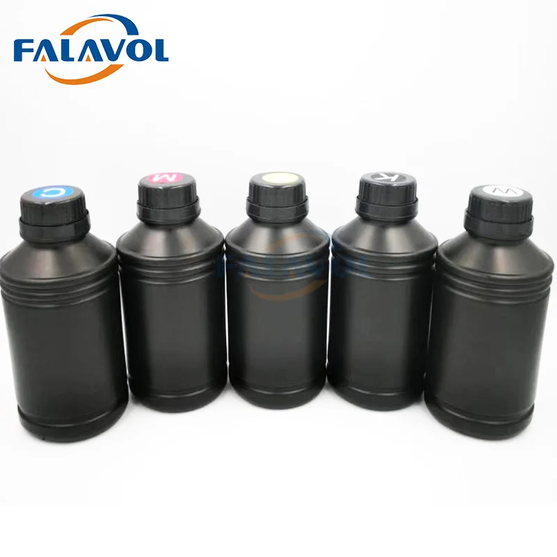 

FALAVOL 500 мл светодиодные УФ-чернила для твердого материала для Epson XP600/DX5/DX7 печатающая головка для Xuli Allwin человеческого зеркального струйного принтера
