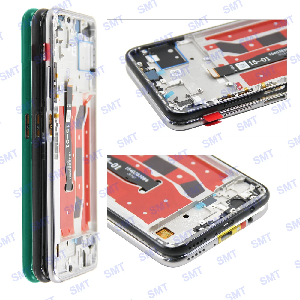 Оригинальный AMOLED-дисплей для Huawei P40 Lite сборка с сенсорным экраном и цифровым сборкой рамки замены Nova 6 SE.