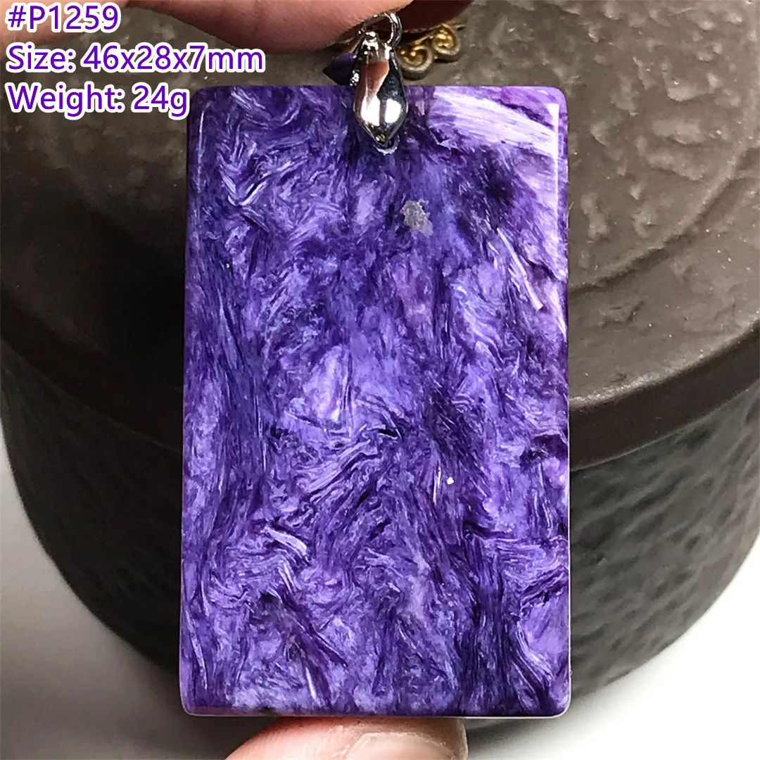 Фото Топ натуральный фиолетовый хароит ожерелье ювелирные изделия для женщин мужчин