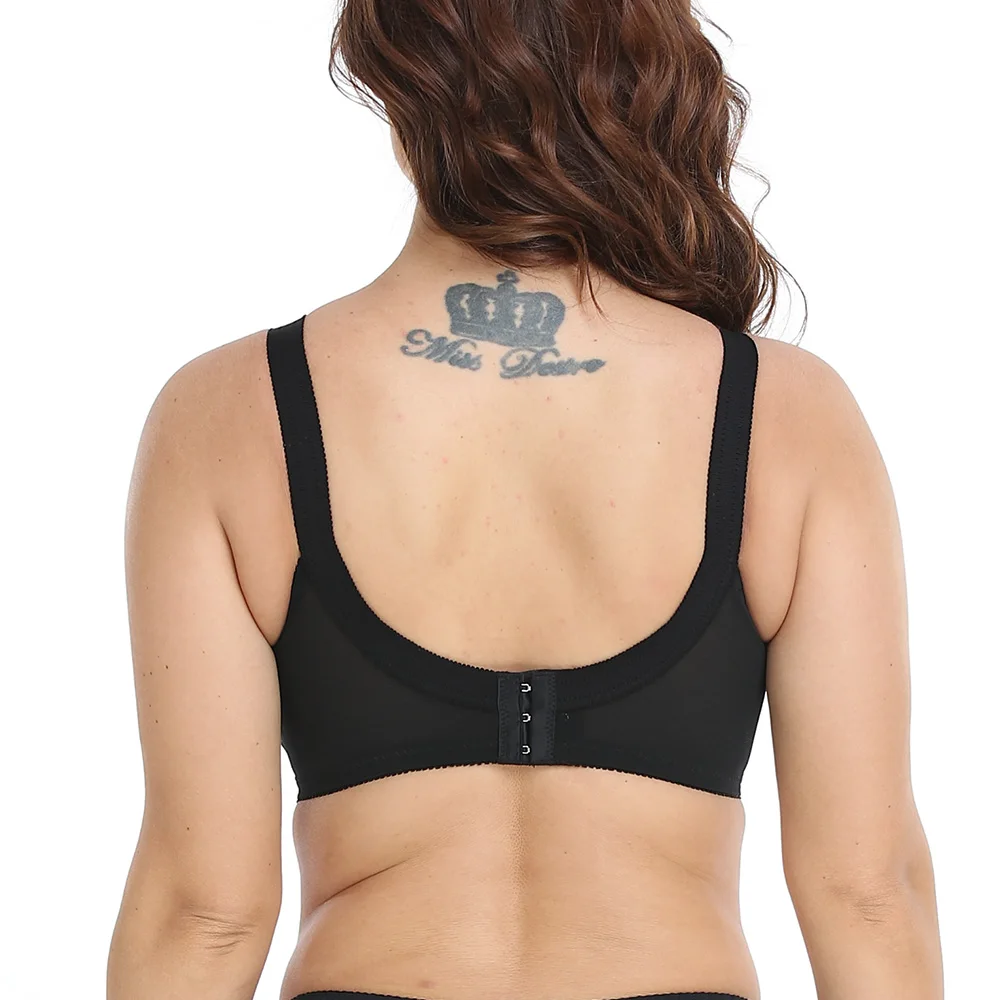 Sexy Women Bra Lingerie Lace Mesh Thin Plus Size Bra Wire Free Embroidery Bras For Women B C D E F G H I Cup