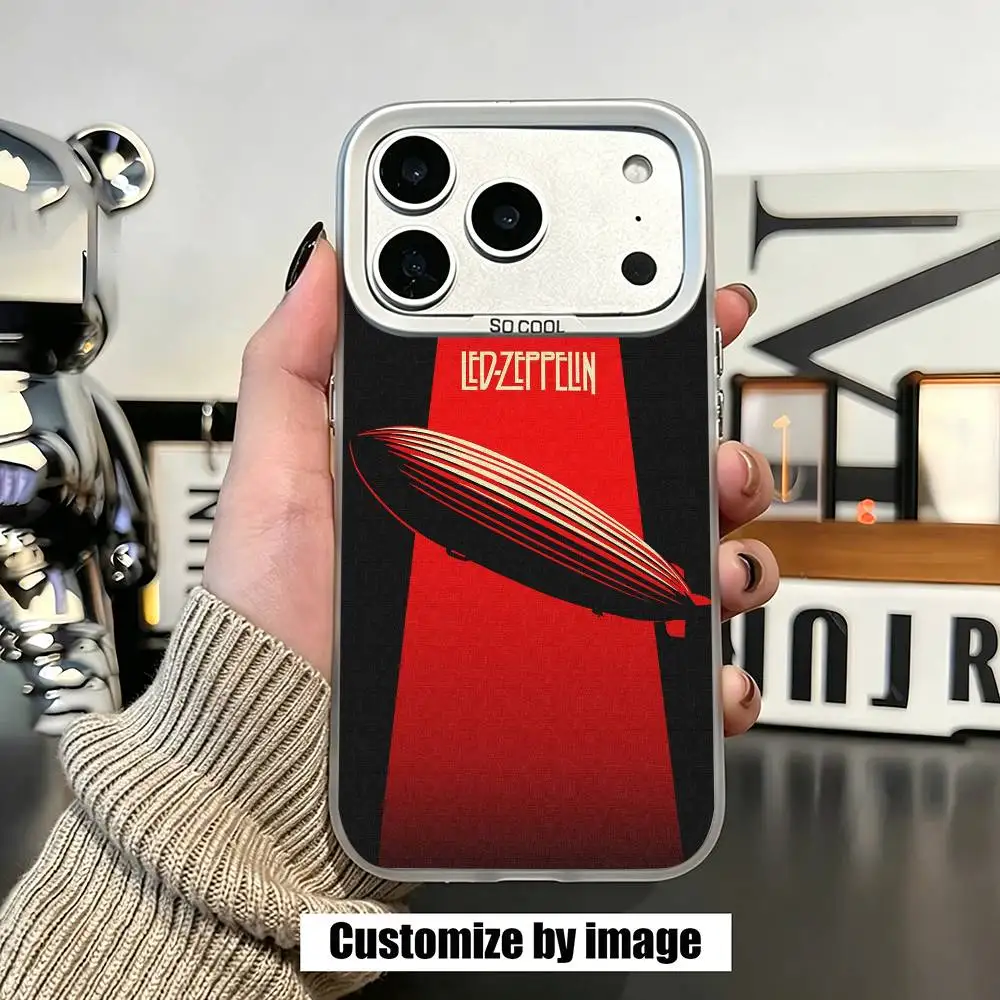 Фото Крутой чехол для телефона с LED-подсветкой в стиле группы Led Zeppelin для iPhone 17, 16, 15, 14, 13, 12, 11 Plus, Pro Max, XS, красочный серебристый чехол-накладка №2