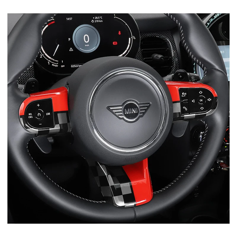 

Наклейка на руль автомобиля, декоративная панель, крышка, отделка, рама, патч для 2022 MINI Cooper F54 F55 F56 F57 F60, аксессуары для стайлинга
