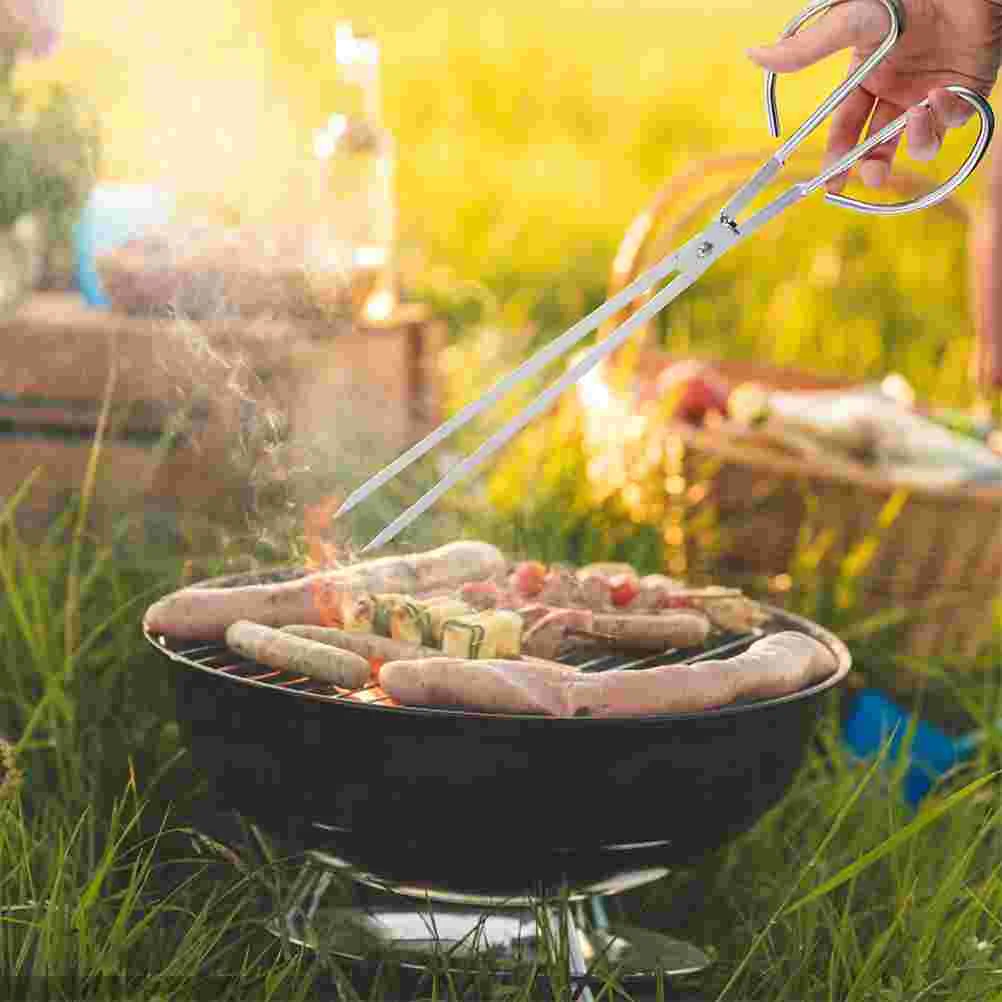 

Lengthen Firewood Tong Practical Charcoal Clamp Outdoor BBQ Charcoal Clip