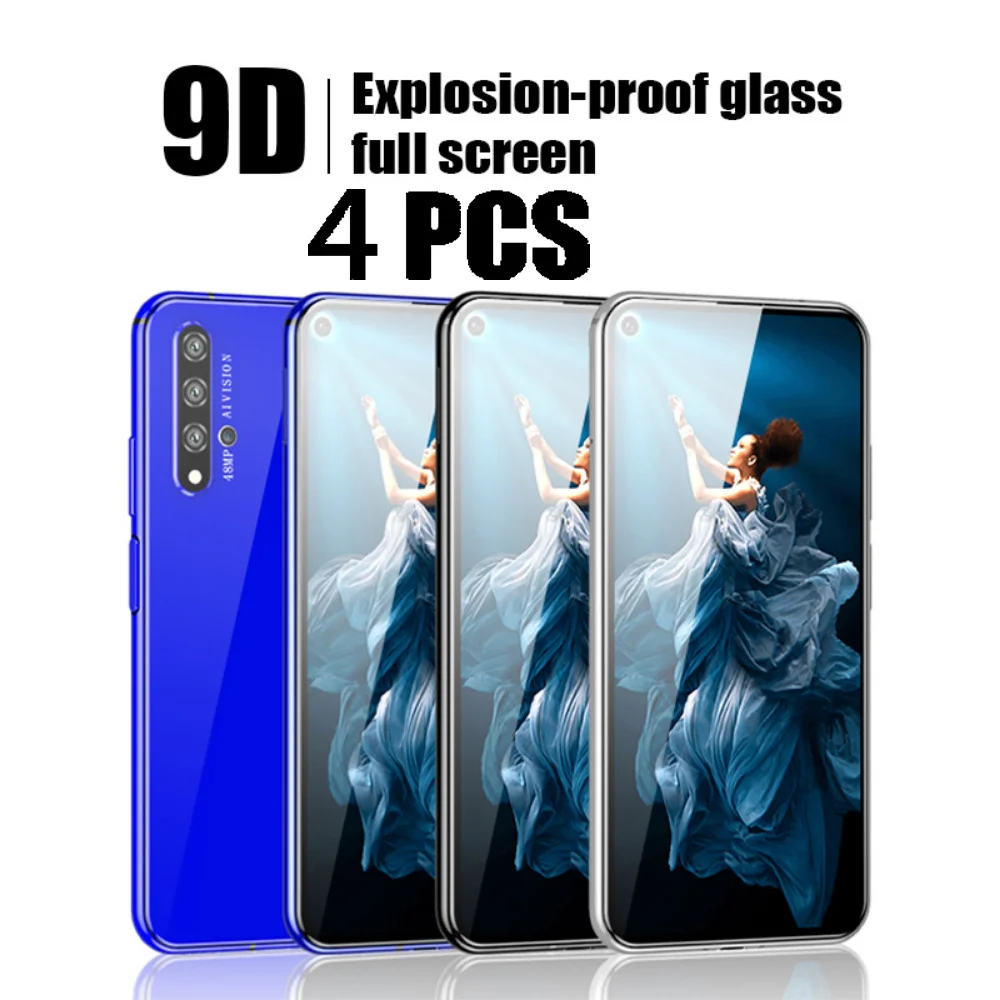 

4 шт. полное покрытие закаленное стекло для VIVO Y35 защита для экрана на VIVO Y33S стекло