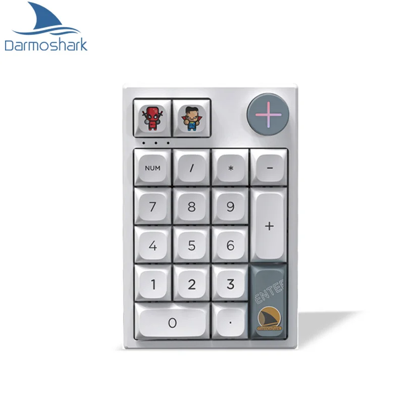 Беспроводная цифровая Механическая игровая клавиатура Darmoshark K3 PRO с Bluetooth, клавиатура с 19 клавишами Hot Swap, программируемая RGB Клавиатура для ноутбука