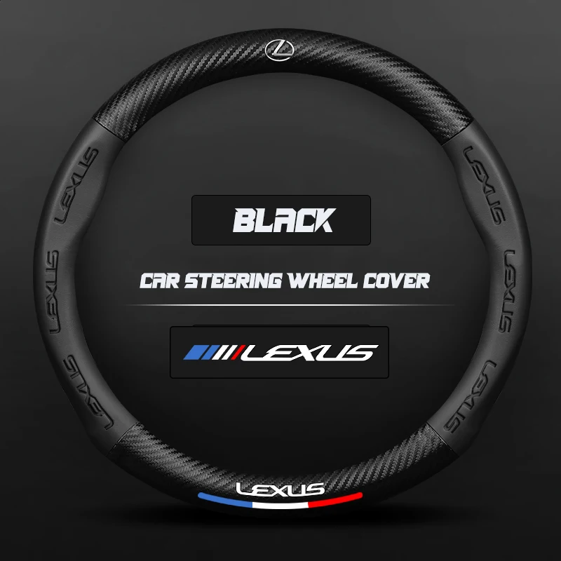 

For Lexus Series Is250 Is300h Nx300h Ct200h Is200 Rx400h Rx450h 3D Embossing Car Steering Wheel Cover Carbon Fiber Interior 38CM