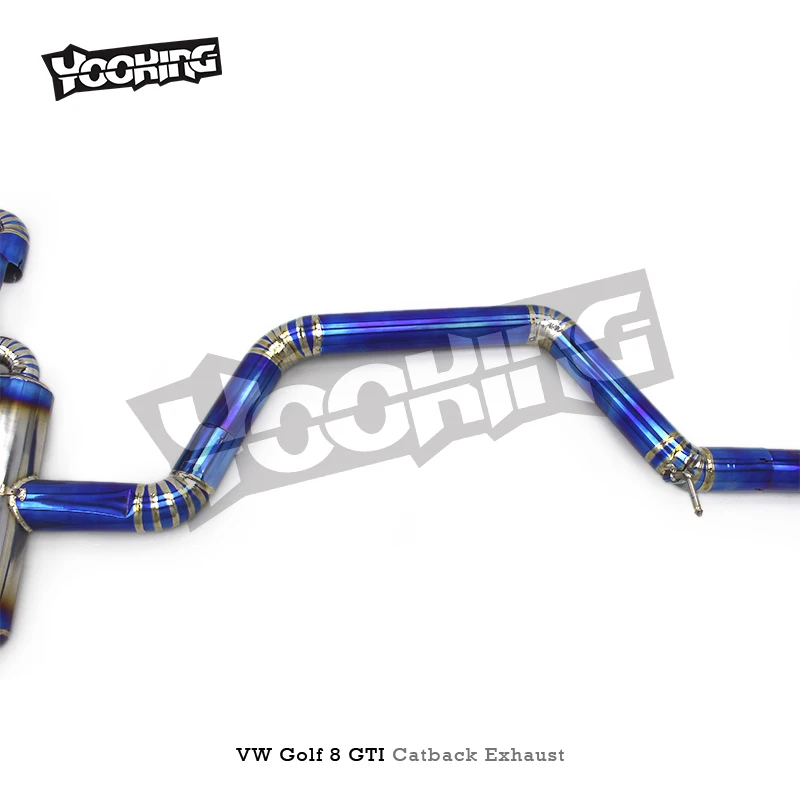 Фото Выхлопная система Yooking Titanium Muffler Pipe Escape для VW GOLF 8/MK8/GTI 2.0T (2020-2024) №3