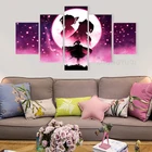 Постер-Рассекатель демонов, HD, 5 шт., мультяшная аниме-картина меча, розовая луна, цуюри, канао, комиксы, Настенный декор, Постер для детской комнаты