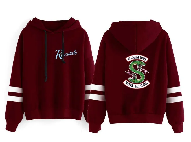 Худи Riverdale с надписью South Side Serpents Модные свитшоты смешные женские/мужские топы
