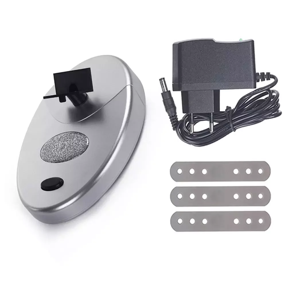 

NEW2023 Nail Lacquer Shaker Nail Art Machine Nail Polish Lacquer Shaker Manicure Tool Silver EU Plug Ink Paint Shaking Device M