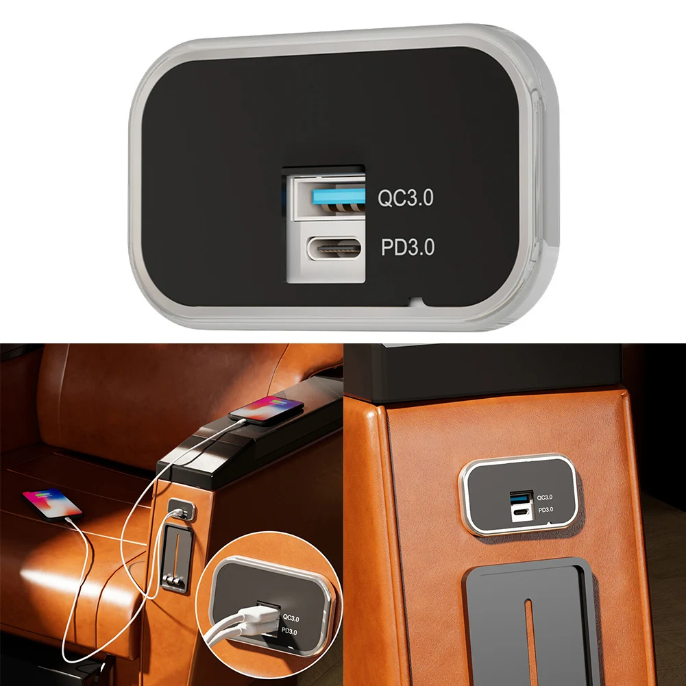 

Автомобильная розетка 12 В с двумя USB-портами QC3.0 PD3.0