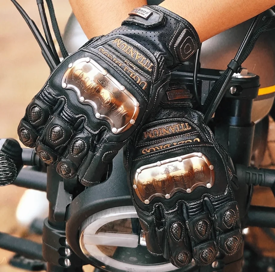 

Uglybros Ретро кожаные мотоциклетные перчатки унисекс с защитным корпусом ветрозащитные уличные перчатки для верховой езды мотоциклетные летние и зимние