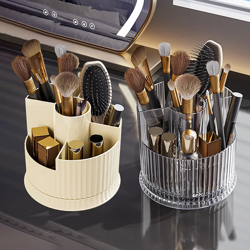 360 ° Вращающийся держатель для кистей макияжа косметических большая емкость