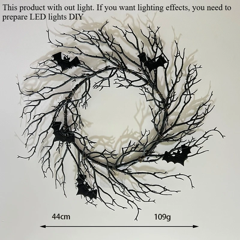 

Искусственный венок на Хэллоуин