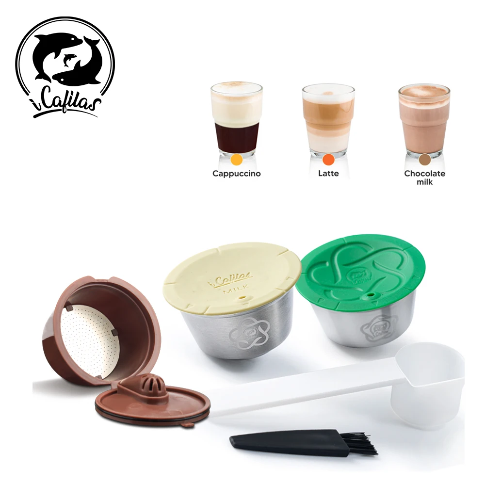 Многоразовые капсулы для кофе icafilas для Nescafe Dolce Gusto, многоразовые фильтры для молочных капсул Dolce Gusto, «сделай сам», кофейный инструмент