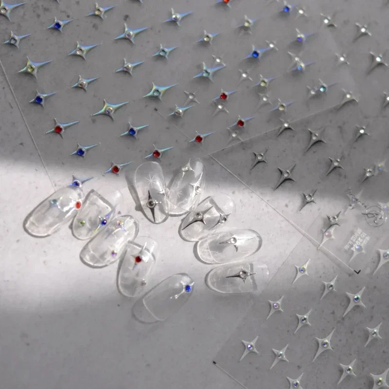 Минималистичная Лазерная Звезда в стиле панк Бронзирующая Золотая Серебряная