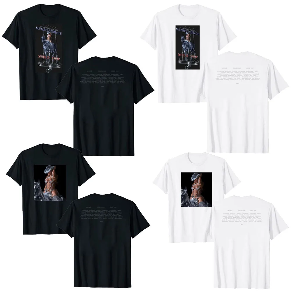 

Beyoncé Renaissance World Tour Disco Cowboy Hat T-Shirt Funny Streetwear Graphic Tee Tops Punk Style Short Sleeve Blouses Gifts