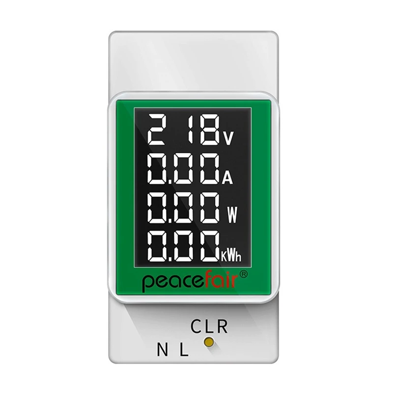 

3X Peacefair Din Rail Power Energy Meter Electronic Kwh Meter Wattmeter Multi Digital Ammeter Voltmeter AC 50-300V 100A