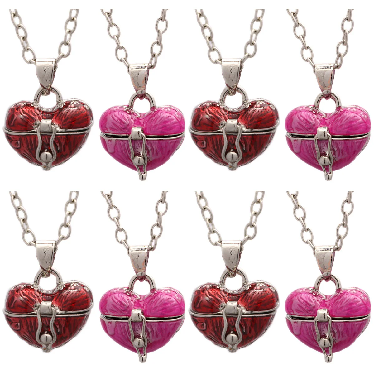 

Gemstone Heart Pendant Daughter Necklace Matching Necklaces Mom Women Locket Girlfriend Mother