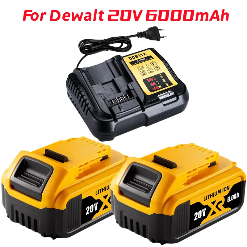 

DCB200 6000mAh 20V MAX Replacement Battery for Dewalt 20V/18V Batteries DCB184 DCB182 DCB180 DCB181 DCB182 DCB201 XR DCB204