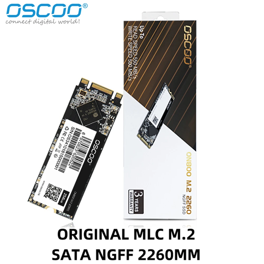 

OSCOO MLC M.2 SSD 2260MM NGFF SATA Hard Drives 16GB 32GB 64GB 128GB 256GB 512GB 1TB Hard Disk For Laptops All-in-one-PC