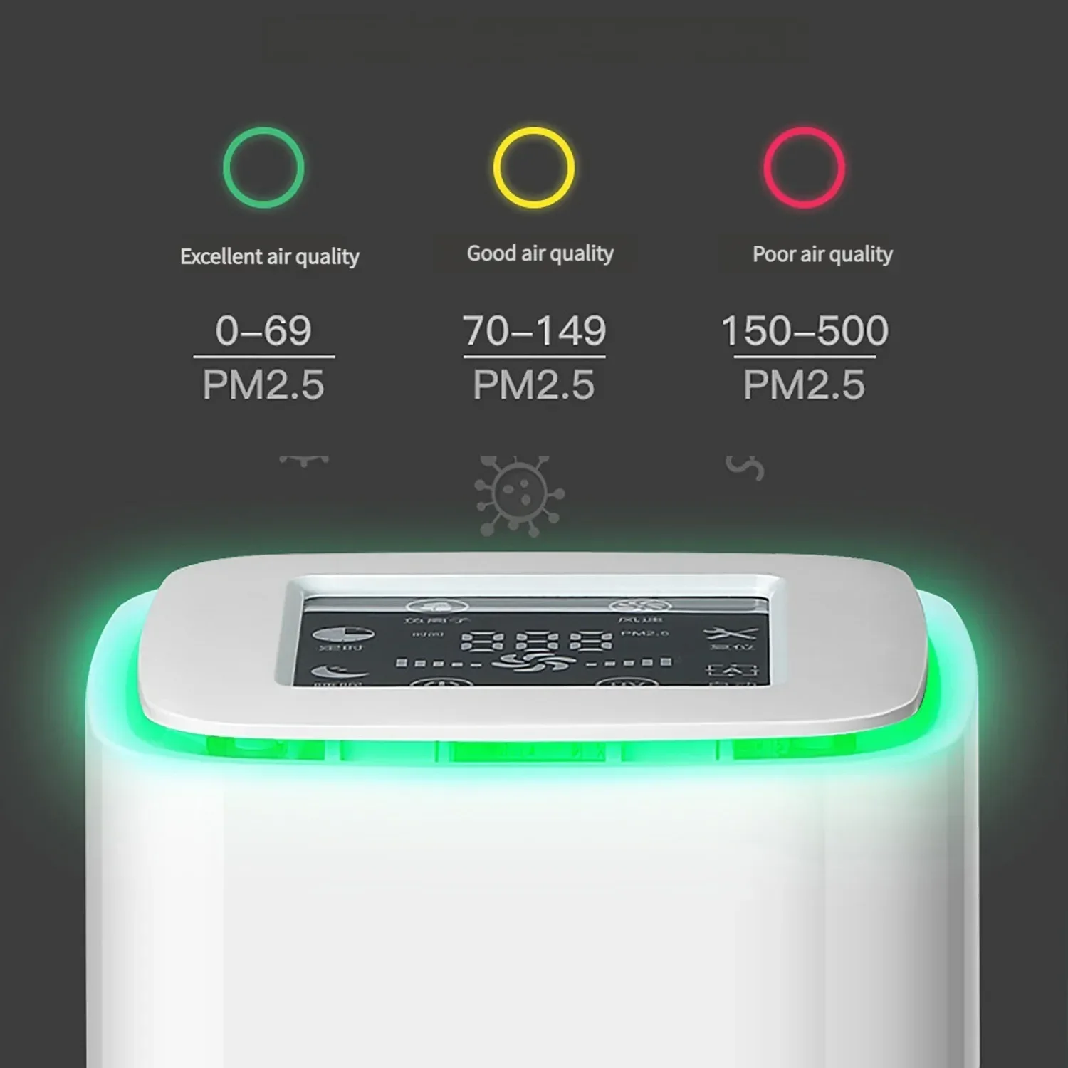 Умный очиститель воздуха с активированным углем для дома