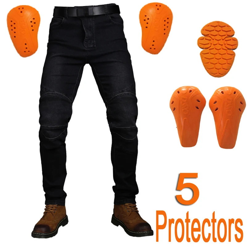 Мотоциклетные гоночные джинсы мужские брюки для мотокросса защитное